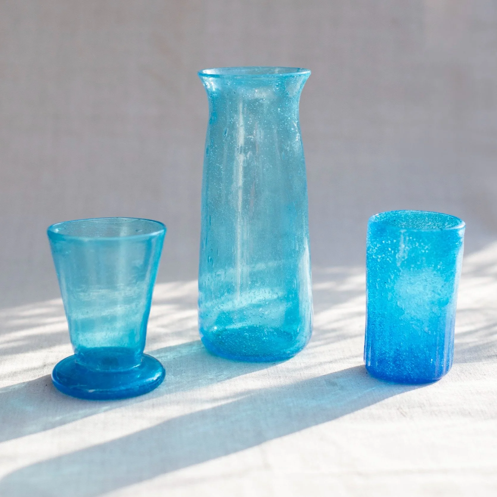 Azur blue Herati glassware — Artijaan
